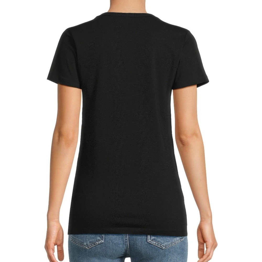 Roberto Cavalli Logo Black T-Shirt Women's M NWOT Italian Designer Cotton Tee - Picture 2 of 12